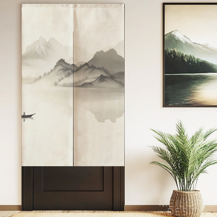 Feblilac Boat Landscape Door Curtain - view 3