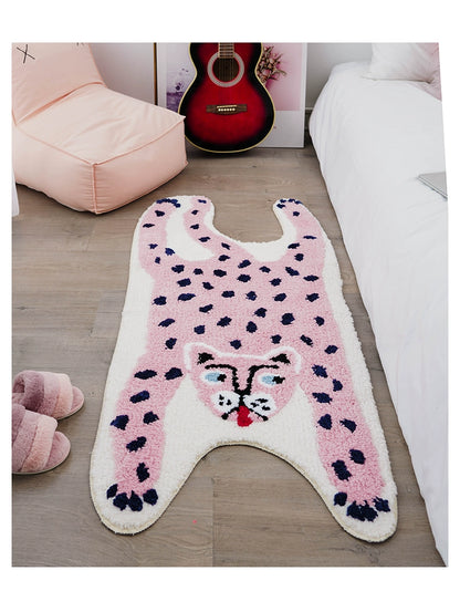 Feblilac Pink Panther Tufted Bath Mat