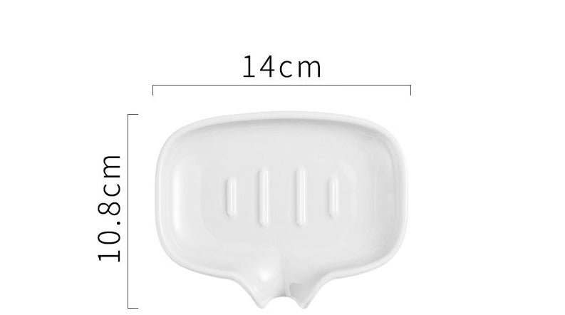 Feblilac Ceramic Cat-Ear Shape Soap Holder for Bathroom - view 7