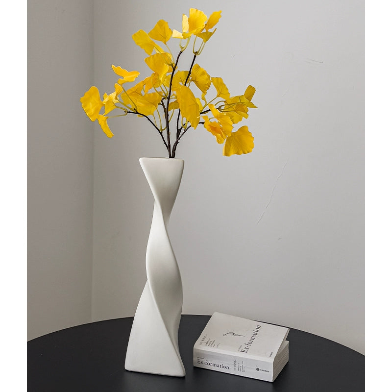 Feblilac Vase Ornament Living Room Flower Arrangement Ceramic High-end Sense Black Art Dried Flower Creative W - view 3