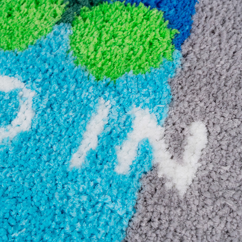 Feblilac Island in Memory Bath Mat, Surfboard Bathroom Rug - view 2