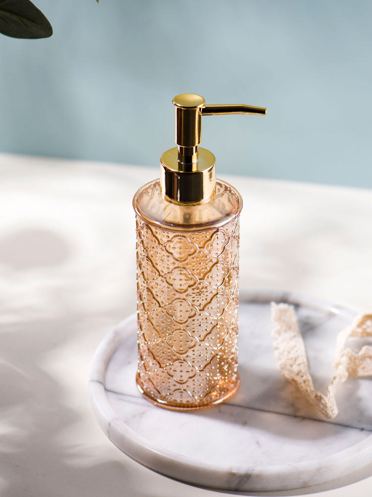 Vintage Glass Soap Dispenser, Pump Bottle for Liquid Soap - view 3