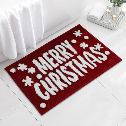 Bathroom Christmas Absorbent Anti-skid Tufted Bath Mat