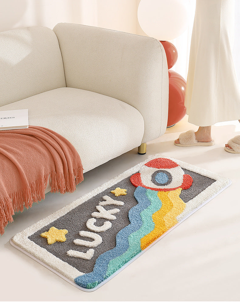 Feblilac Little Rocket Tufted Bath Mat