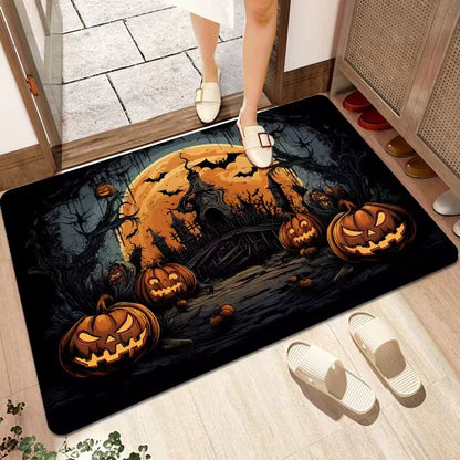 Feblilac Halloween Funny Face Horror PVC Coil Door Mat