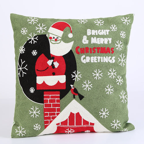 Embroidered flower bedside pillow, cute cartoon office cushion, American home sofa, New Year's Christmas gift - view 15