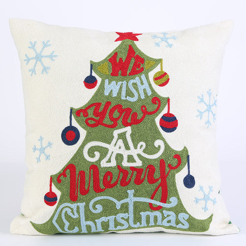 Embroidered flower bedside pillow, cute cartoon office cushion, American home sofa, New Year's Christmas gift - view 16