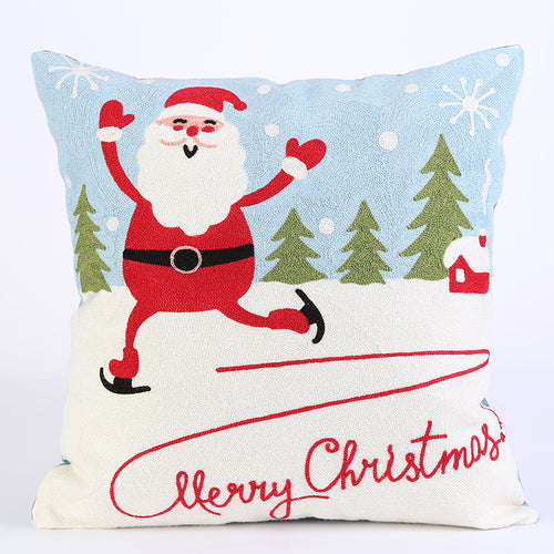 Embroidered flower bedside pillow, cute cartoon office cushion, American home sofa, New Year's Christmas gift - view 17