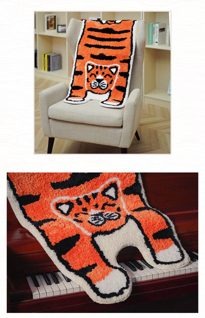 Feblilac Tiger Tufted Bath Mat