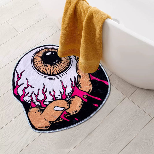 Feblilac Horror Eyeball Tufted Bath Mat