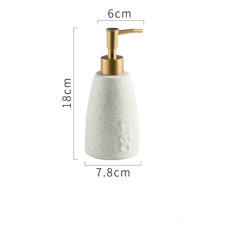 Solid Color Ceramic Soap Dispenser, BATH Bottle for Bathroom Shampoo Liquid Shower Gel