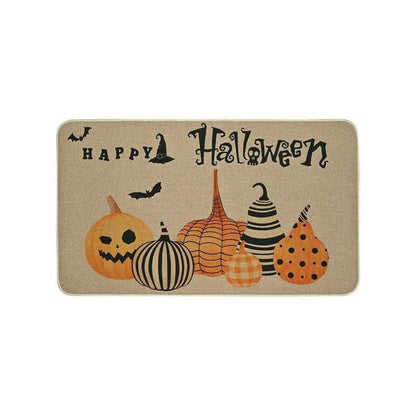 Feblilac Happy Halloween Horror Pumpkin and Fruit PVC Coil Door Mat