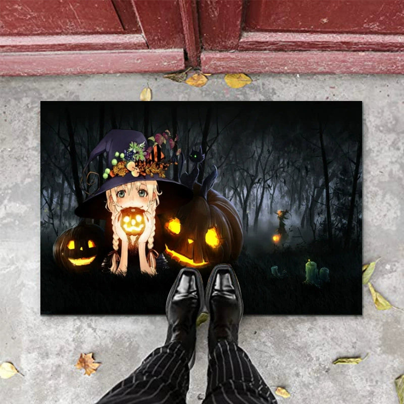 Feblilac Halloween Girl Fantasy PVC Coil Door Mat