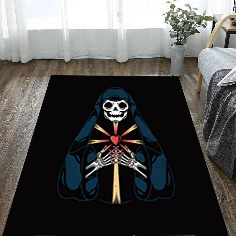 Feblilac Gothic Diablo Carpet Halloween Horror Party Decorative Tufted Acrylic Livingroom Carpet Area Rug