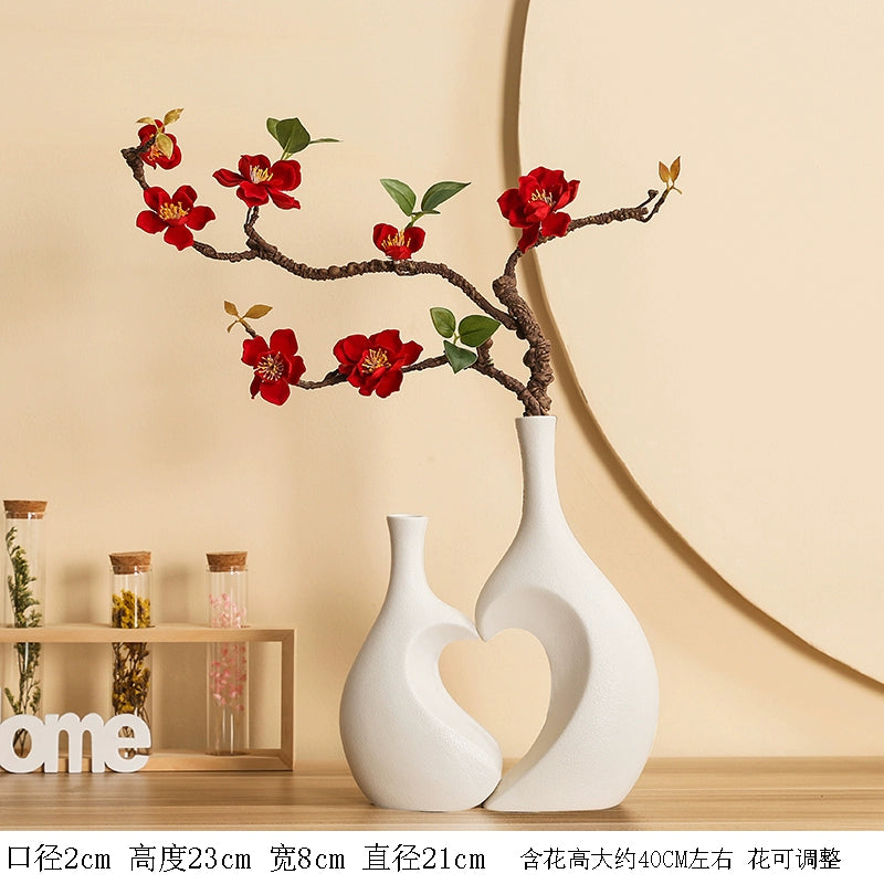 Feblilac Vase High-end Housewarming Gift Living Room Luxury Simulation Flower Chinese Decoration Ornament - view 34