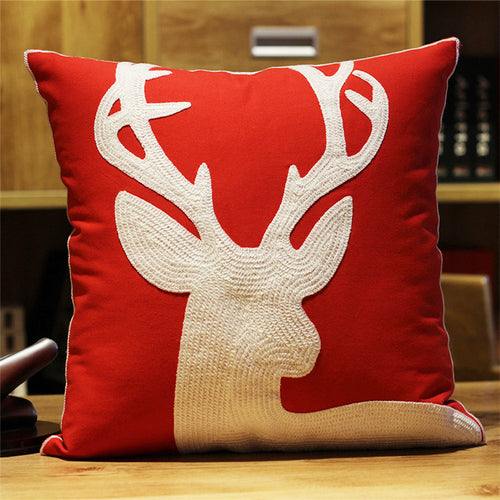 Embroidered flower bedside pillow, cute cartoon office cushion, American home sofa, New Year's Christmas gift - view 18
