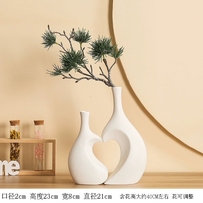 Feblilac Vase High-end Housewarming Gift Living Room Luxury Simulation Flower Chinese Decoration Ornament - view 42