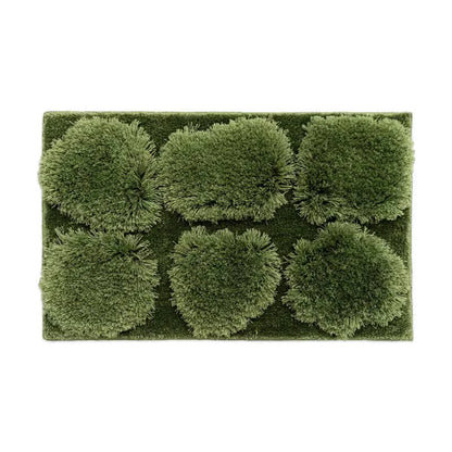 Feblilac Green Grass Tufted Bath Mat