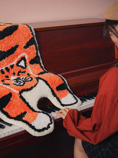 Feblilac Tiger Tufted Bath Mat