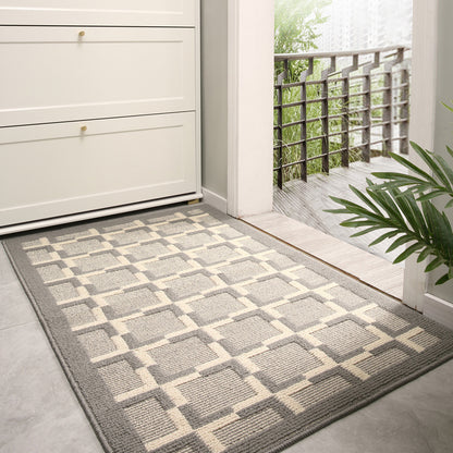 Feblilac Morocco Home Entry Door Mat, Home Door Porch, Dust Removal and Wear-resistant Door Mat, Simple Water-absorbing and Non-slip Carpet