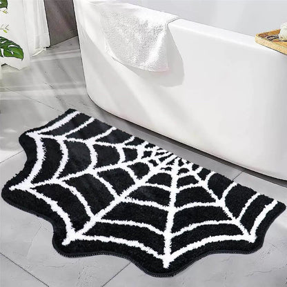 Feblilac  Spider Web Tufted Bath Mat