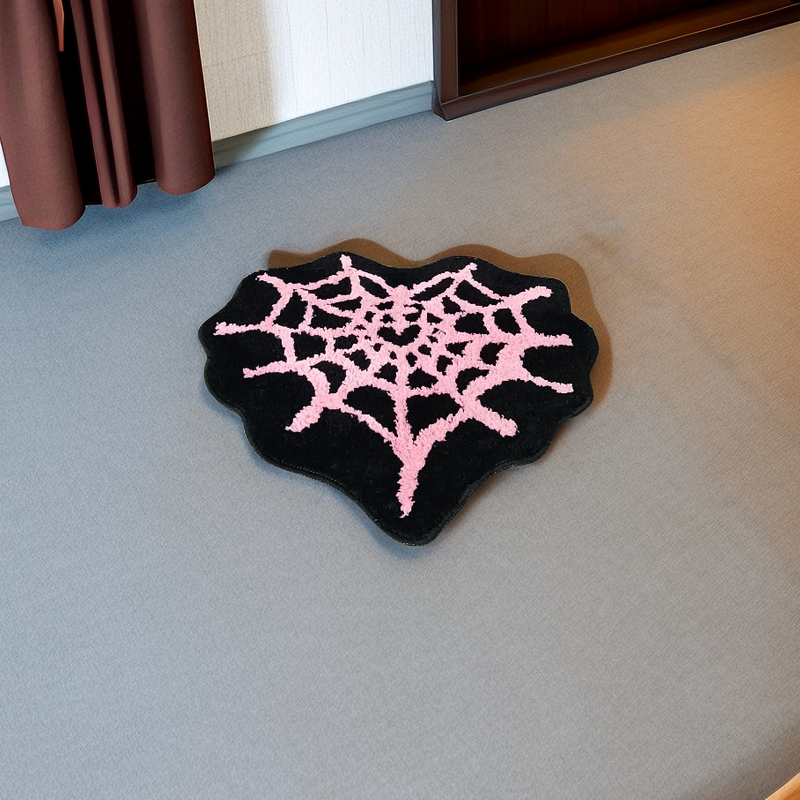 Feblilac pink heart Tufted Bath Mat