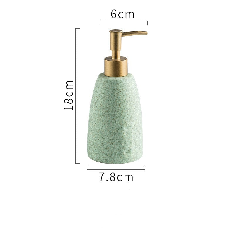 Solid Color Ceramic Soap Dispenser, BATH Bottle for Bathroom Shampoo Liquid Shower Gel - view 9