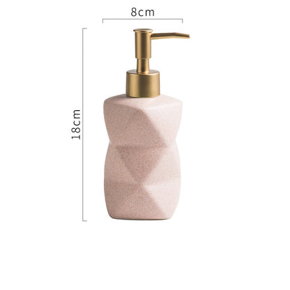 Ceramic Dimond Shape Soap Dispenser, Liquid Soap Pump Bottle