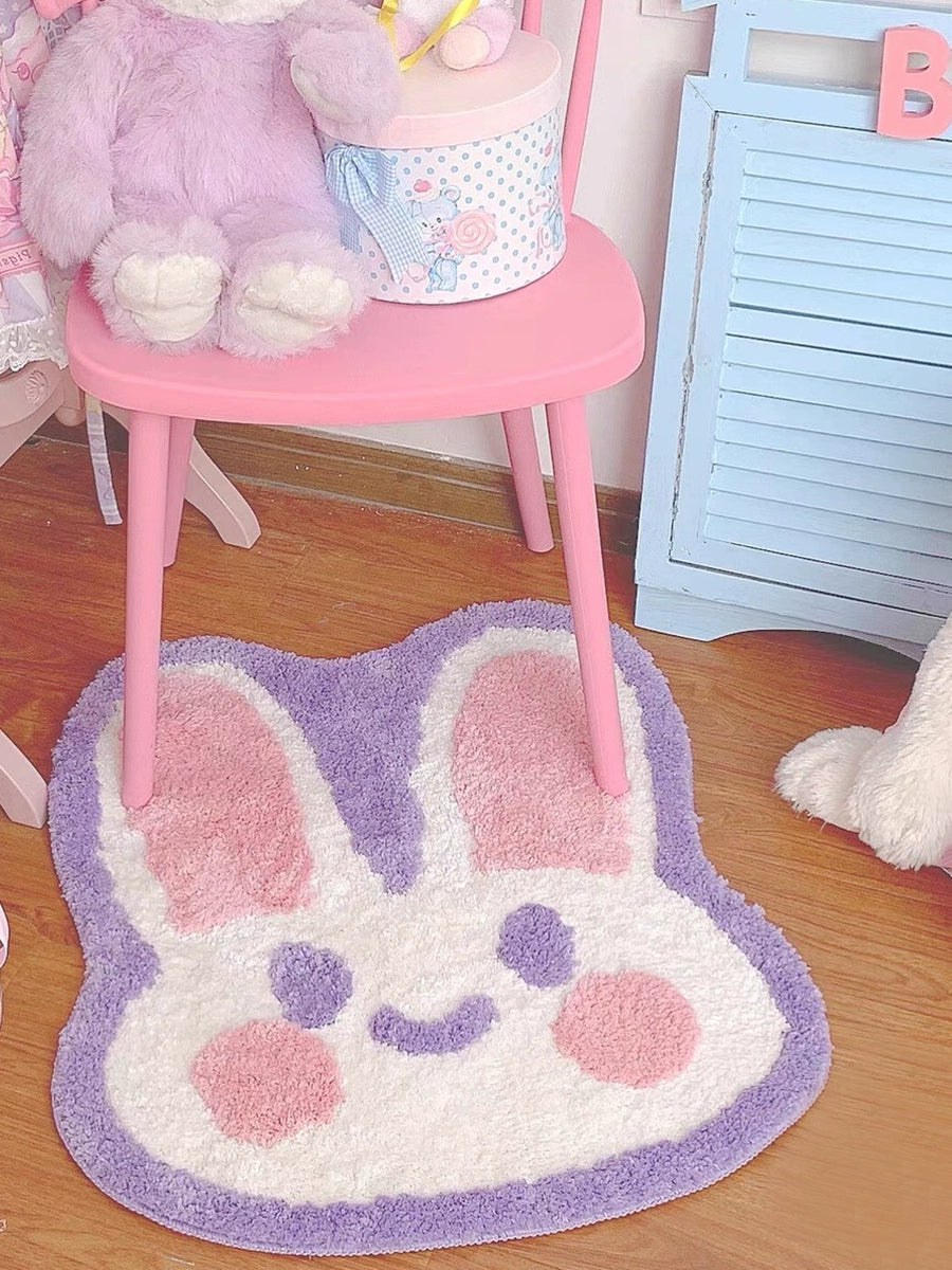 Feblilac Bubble Capsule Rabbit Tufted Bath Mat