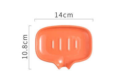 Feblilac Ceramic Cat-Ear Shape Soap Holder for Bathroom