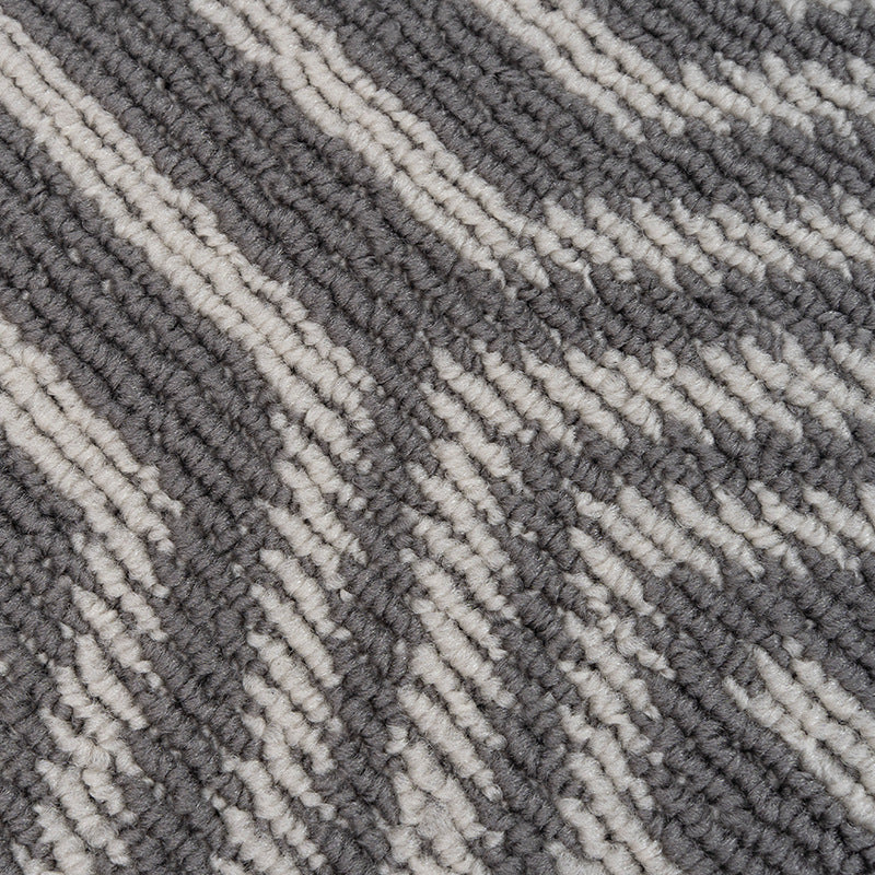 Feblilac Grey Pattern Bath Mat, Modern Diamond Bathroom Rug, Soft Flush Non-Slip Water Absorbent Mat - view 2