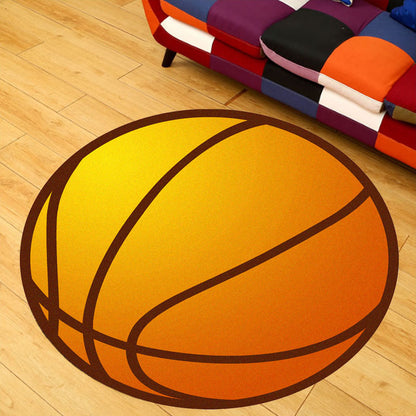 Round Basketball Area Rug for Office or Bedroom