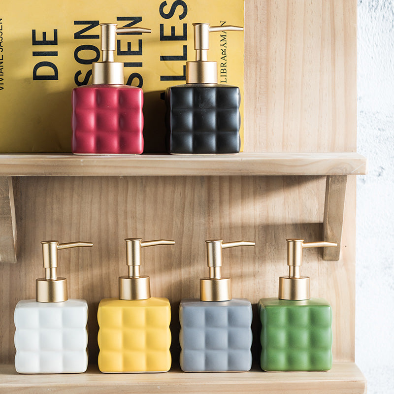 Ceramic Soap Dispenser, Cube Bottle for Kitchen Bathroom - view 4