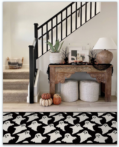 Feblilac Halloween Ghost Bedroom Rug Long Runner