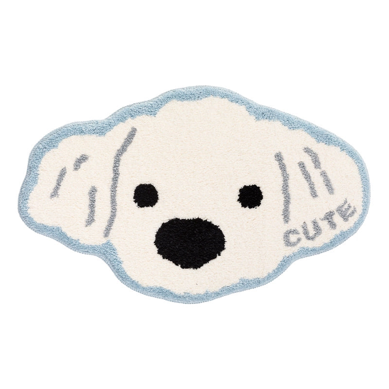 Feblilac Easter Cute Dog Tufted Bath Mat