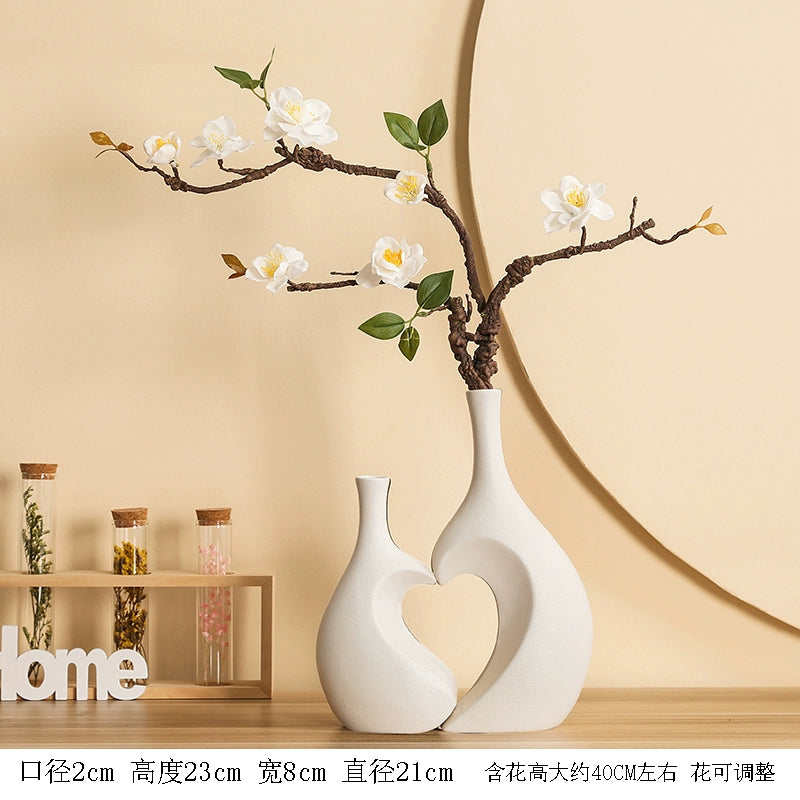 Feblilac Vase High-end Housewarming Gift Living Room Luxury Simulation Flower Chinese Decoration Ornament - view 37
