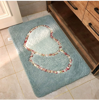 Feblilac Heart Tufted Bath Mat