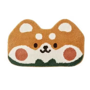 Feblilac Easter Shiba Inu Tufted Bath Mat