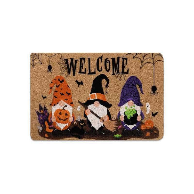 Feblilac Halloween Horror Little Man Pumpkin PVC Coil Door Mat