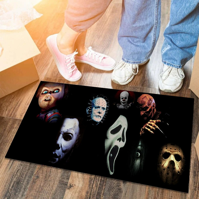 Feblilac Halloween Skull Head PVC Coil Door Mat