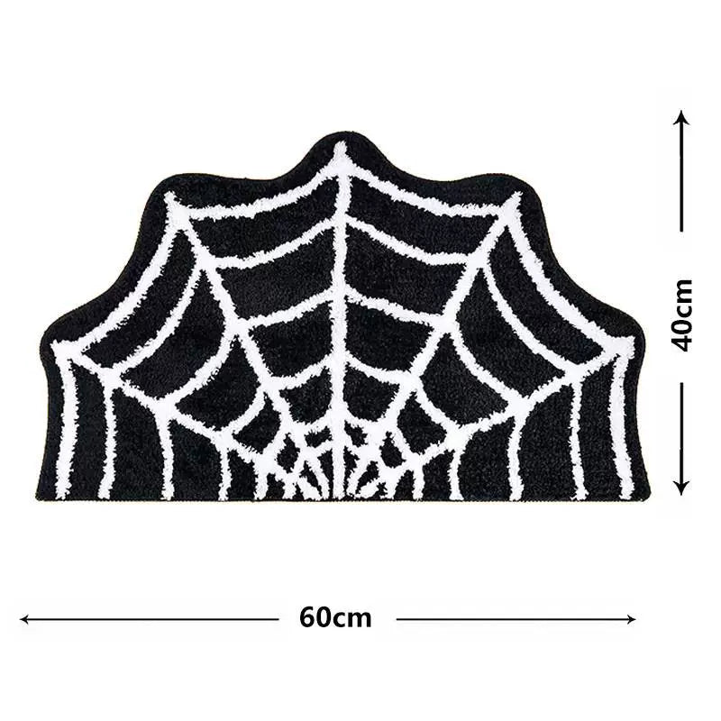 Feblilac  Spider Web Tufted Bath Mat