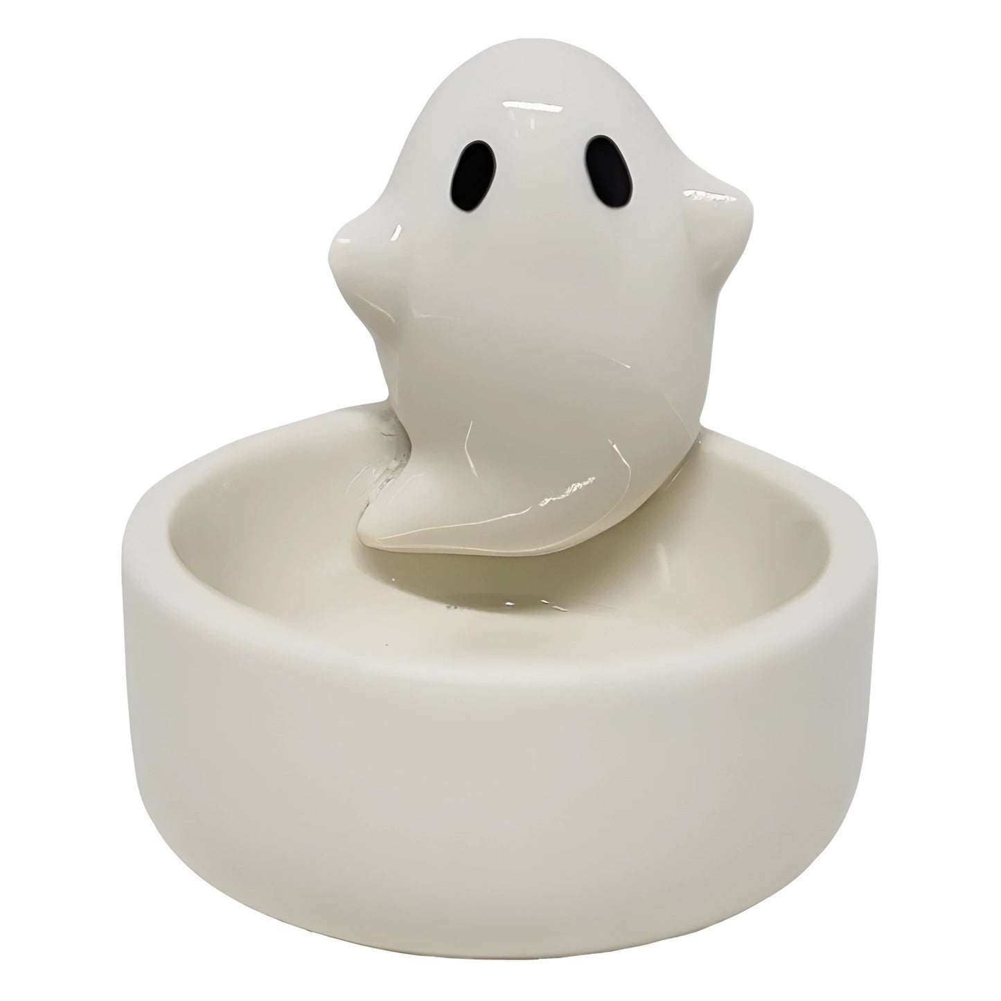 Feblilac Creative Cute Ghost Candle Holder Ceramic Scented Candle Desktop Decoration Props Halloween Gifts