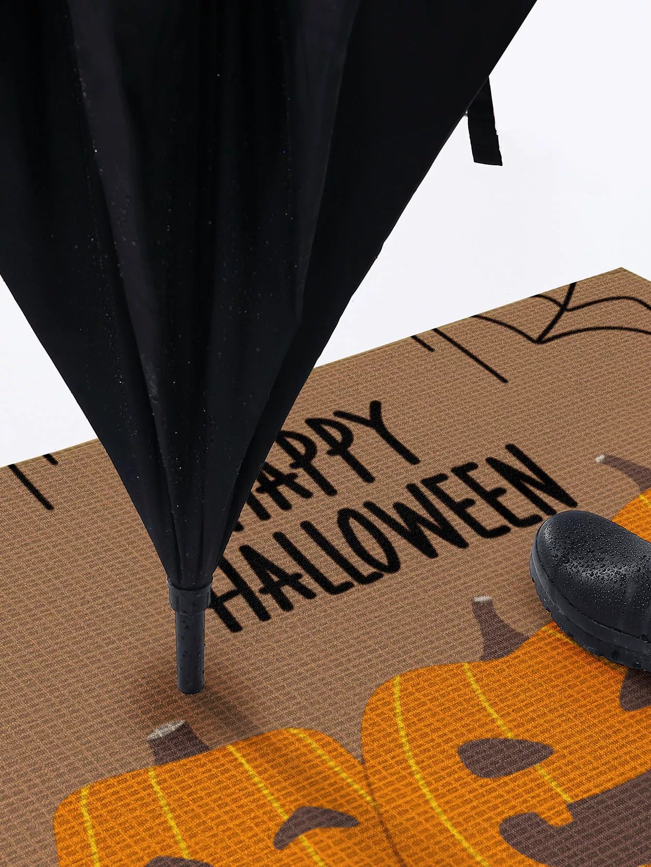 Feblilac Cartoon Pumpkin PVC Coil Door Mat