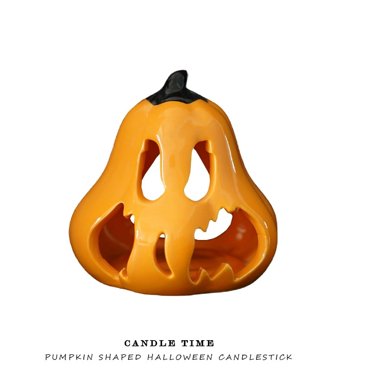 Feblilac Halloween Hollow Pumpkin Aromatherapy Candle Holder Home Atmosphere Ornament - view 4