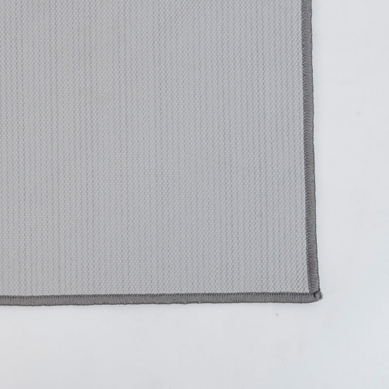 Feblilac Grey Pattern Bath Mat, Modern Diamond Bathroom Rug, Soft Flush Non-Slip Water Absorbent Mat - view 4