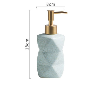 Ceramic Dimond Shape Soap Dispenser, Liquid Soap Pump Bottle