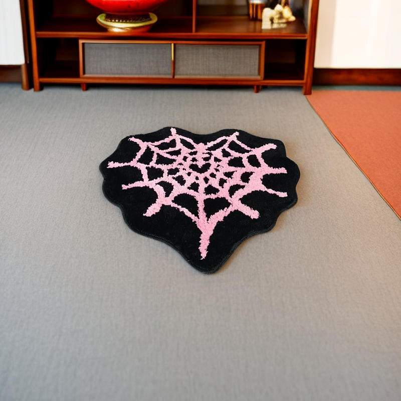 Feblilac pink heart Tufted Bath Mat