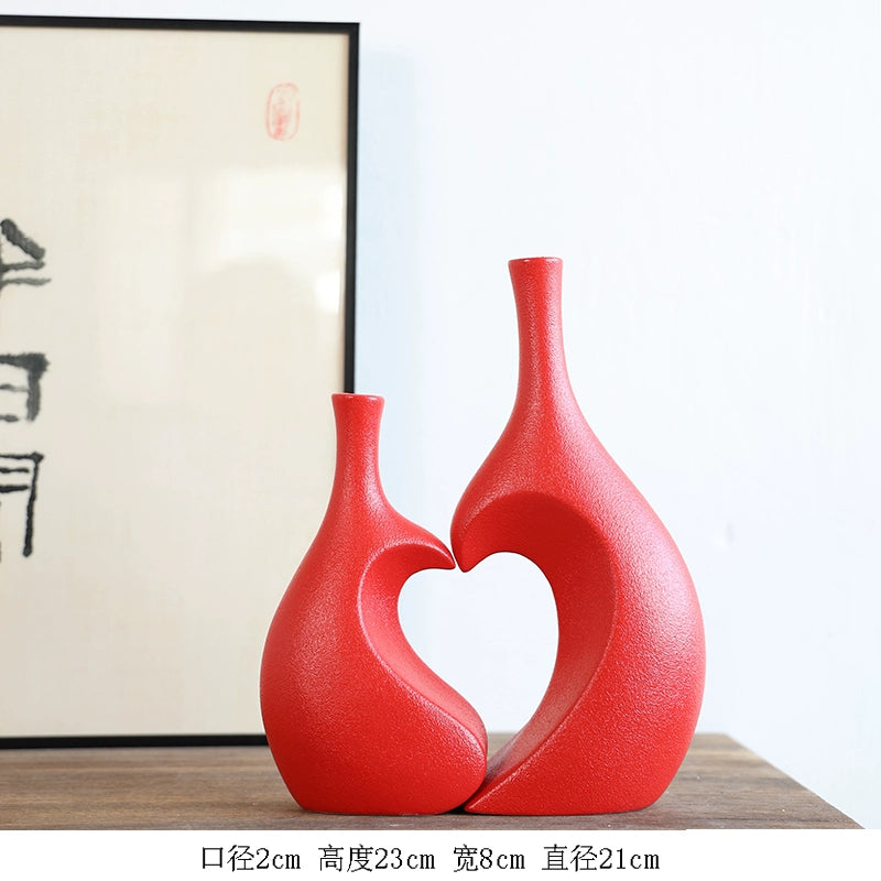 Feblilac Vase High-end Housewarming Gift Living Room Luxury Simulation Flower Chinese Decoration Ornament - view 47