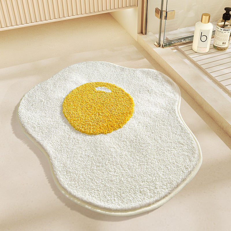 Feblilac Fruit Poached Egg Tufted Bath Mat