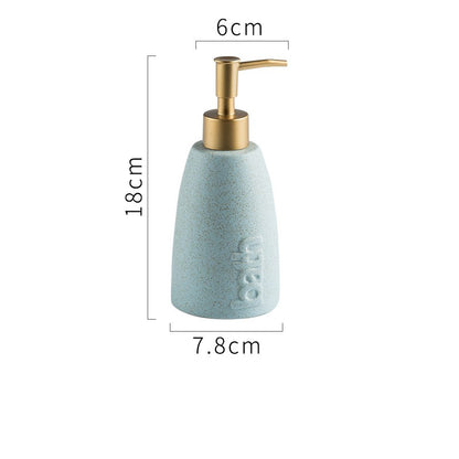 Solid Color Ceramic Soap Dispenser, BATH Bottle for Bathroom Shampoo Liquid Shower Gel